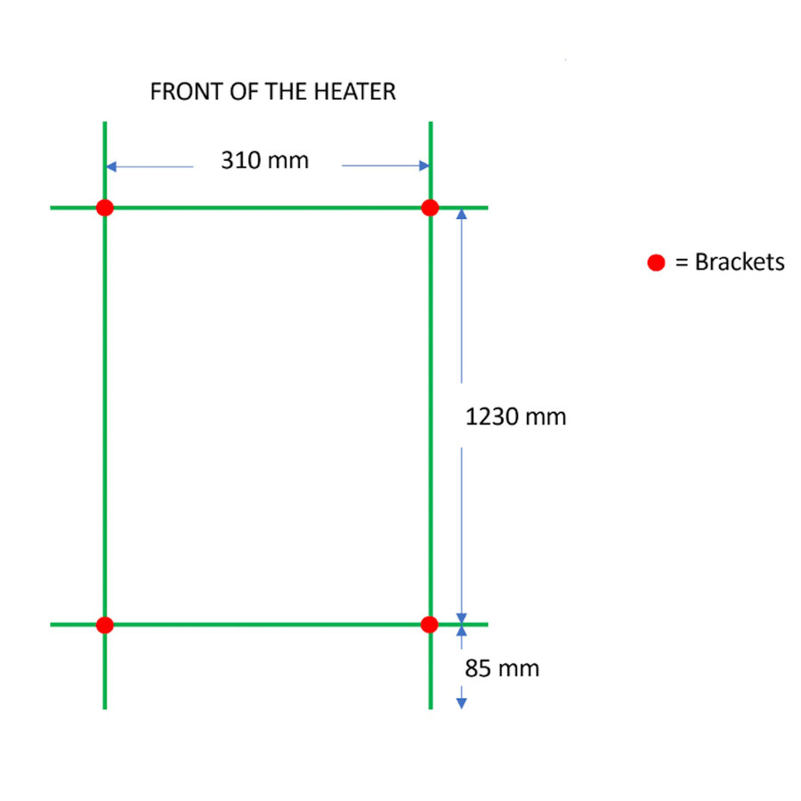 Designradiator TVS Kosmo Zwart 140x36 cm