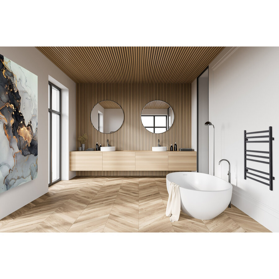 Designradiator TVS Pivo Zwart 59x50 cm