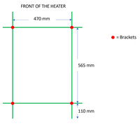 Designradiator TVS Pivo Zwart 78.5x50 cm