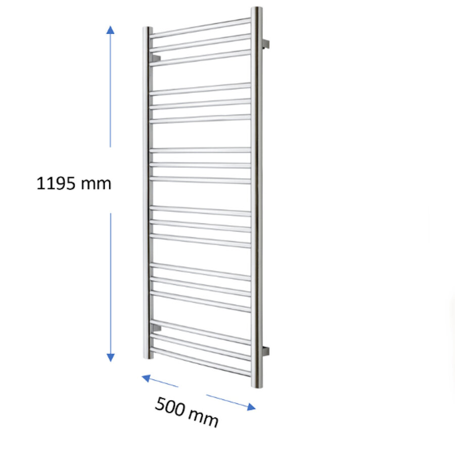Designradiator TVS Pivo Zwart 119.5x50 cm