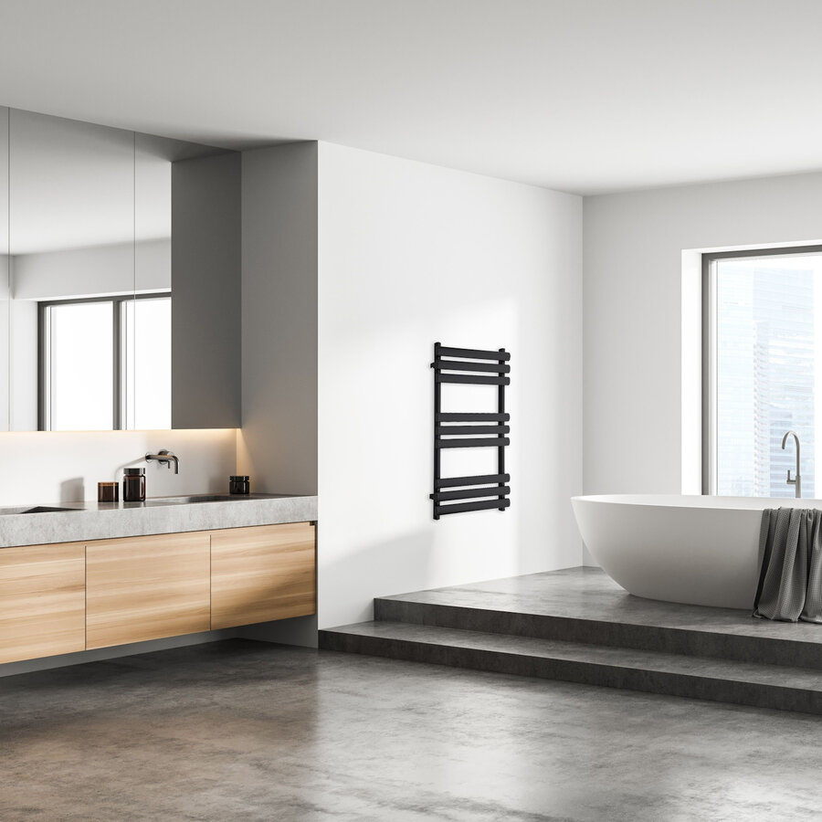 Designradiator TVS Milo Zwart 94x52 cm