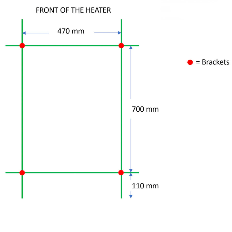 Designradiator TVS Duo Zwart 92x50 cm