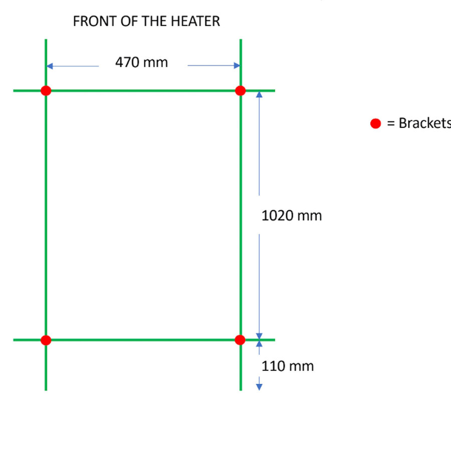 Designradiator TVS Duo Mat Wit 124x50 cm