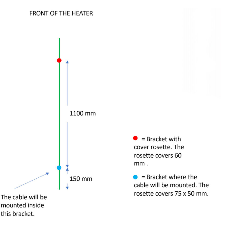 Elektrische Radiator TVS ELDO 1 Edelstaal met Timer 140x6 cm