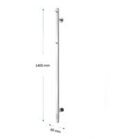 NIET MEER LEVERBAAR Elektrische Radiator TVS ELDO 1F Edelstaal met Timer 140x6 cm