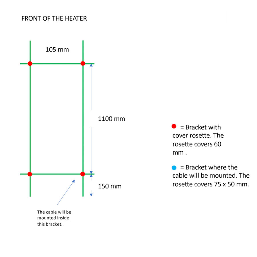 Elektrische Radiator TVS ELDO 2 Wit met Timer 140x13.5 cm