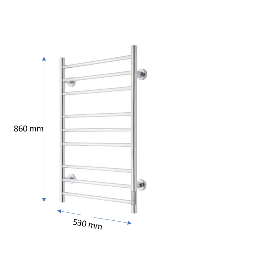 Elektrische Radiator TVS ELDO 9 L Mat Zwart met Timer 86x53 cm