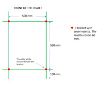 Elektrische Radiator TVS ELDO 9 Wit met Timer 86x53 cm