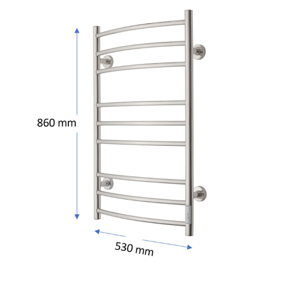 Elektrische Radiator TVS ELDO 9 Mat Zwart met Timer 86x53 cm
