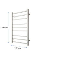 Elektrische Radiator TVS ELDO 9F Mat Zwart met Timer 86x53 cm