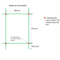 Elektrische Radiator TVS ELDO 9F Mat Zwart met Timer 86x53 cm