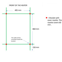 Elektrische Radiator TVS ELDO 12 L Mat Zwart met Timer 116x53 cm