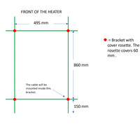 Elektrische Radiator TVS ELDO 12 L Wit met Timer 116x53 cm