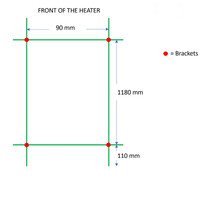 Designradiator TVS PLUS 2 Geborsteld Goud 140 x 13.5 cm