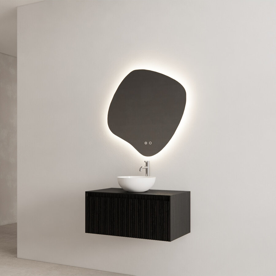 Onderkast Gliss Design Timotheus 80 CM Incl. Topplaat Black Veneer