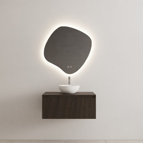 Onderkast Gliss Design Timotheus 80 CM Incl. Topplaat Charcoal 