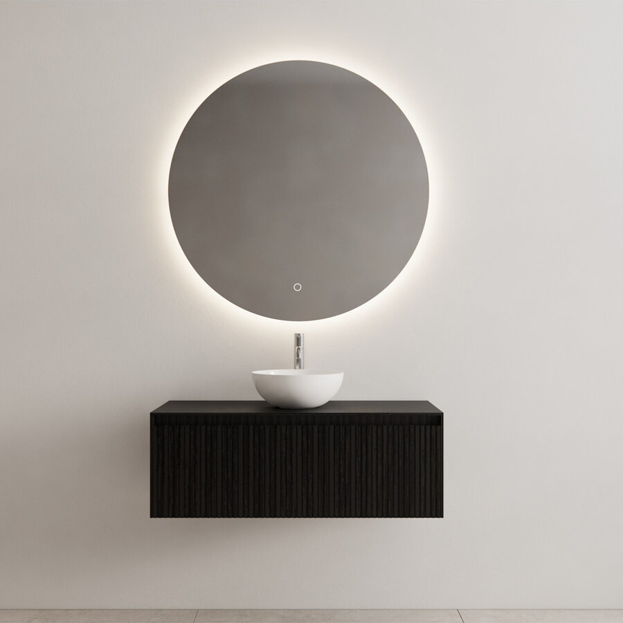 Onderkast Gliss Design Timotheus 100 CM Incl. Topplaat Black Veneer