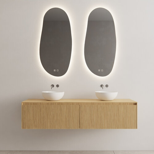 Onderkast Gliss Design Timotheus 180 CM 2 Lades Incl Topplaat Pure 