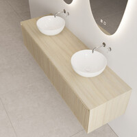 Onderkast Gliss Design Timotheus 200 CM 2 Lades Incl Topplaat Corn Silk