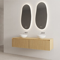 Onderkast Gliss Design Timotheus 200 CM 2 Lades Incl Topplaat Pure