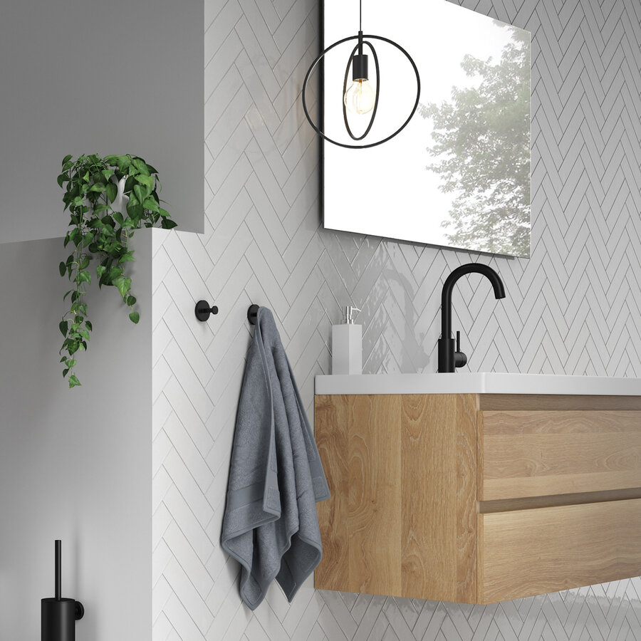 Handdoekhaak Brauer Black Wandmontage met PVD coating Mat Zwart