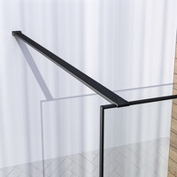 Inloopdouche Brauer Frame Set 1 Helder Glas 90x200 Met Muurprofiel En Lijst Rondom Mat Zwart