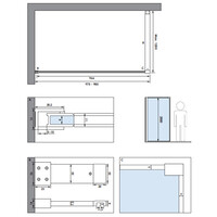 Inloopdouche Brauer Frame Set 1 Helder Glas 100x200 Met Muurprofiel En Lijst Rondom RVS Geborsteld