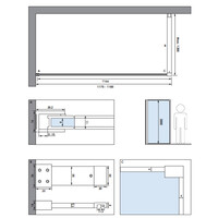 Inloopdouche Brauer Frame Set 1 Helder Glas 120x200 Met Muurprofiel En Lijst Rondom RVS Geborsteld