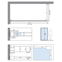 Inloopdouche Brauer Frame Set 1 Helder Glas 120x200 Met Muurprofiel En Lijst Rondom Goud Geborsteld