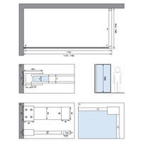 Inloopdouche Brauer Frame Set 1 Helder Glas 120x200 Met Muurprofiel En Lijst Rondom Koper Geborsteld