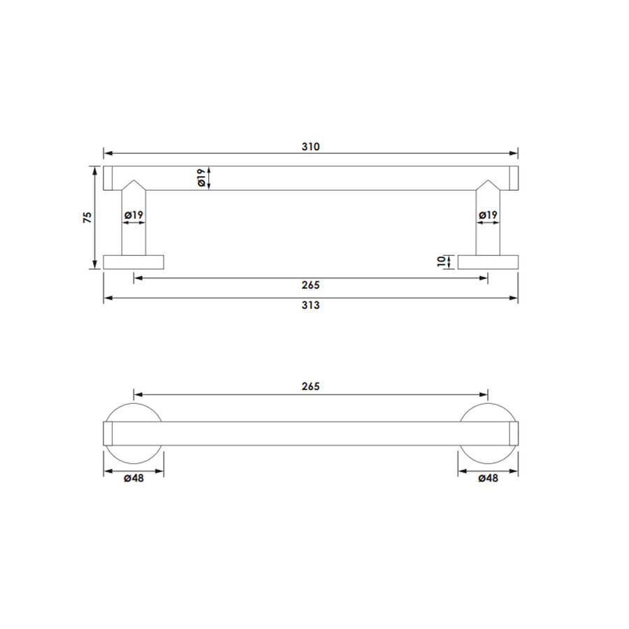 Handdoekrek Brauer Copper Edition 30 Cm Koper Geborsteld PVD
