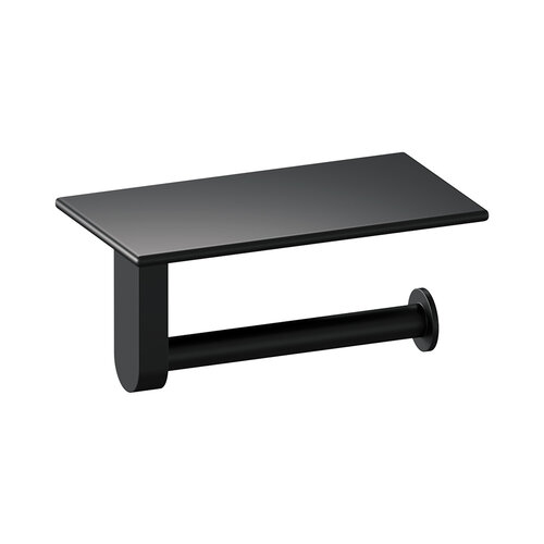 Toiletrolhouder Brauer Black Edition Met Planchet Mat Zwart 