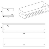 Doucherek Brauer Black Edition 40 Cm Mat Zwart