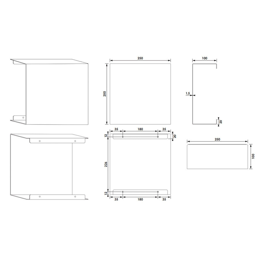 Opbouwnis Brauer Chrome Edition Met Verborgen Opbergruimte Chroom