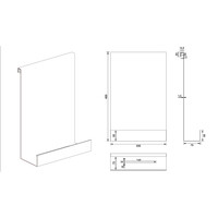 Doucherek Brauer Gunmetal Edition Hangend met Glasklem Gunmetal Geborsteld PVD