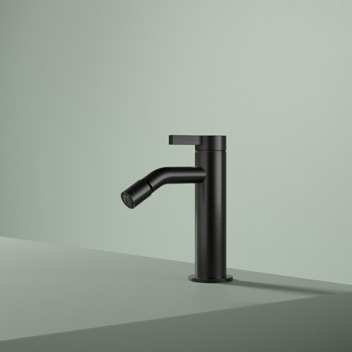 Bidetmengkraan Hotbath Ace 15.5 Cm Geborsteld Zwart PVD 