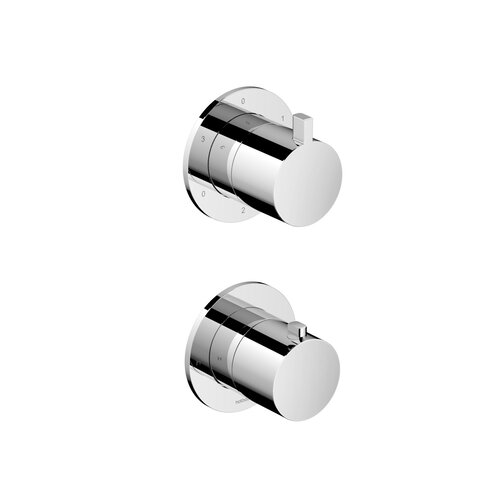 Inbouw thermostaat - Afbouwdeel Hotbath Ace Met 3-Weg Stop-Omstel Chroom 