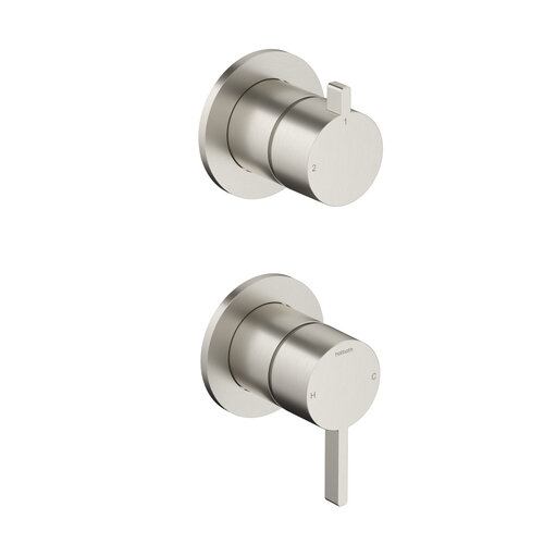 Afbouwdeel mengkraan met 2-weg omstel Hotbath Ace Geborsteld Nikkel 