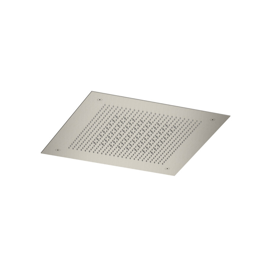 Inbouw hoofddouche Hotbath Ace Velvet & Rainshower 38x38 cm Geborsteld Nikkel