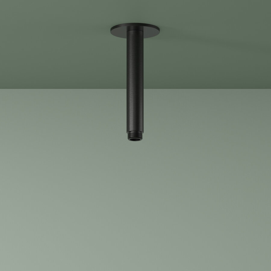 Plafondbuis Hotbath Ace 15 cm Geborsteld Zwart PVD