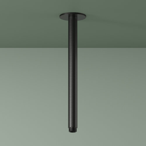 Plafondbuis Hotbath Ace 30 cm Geborsteld Zwart PVD 