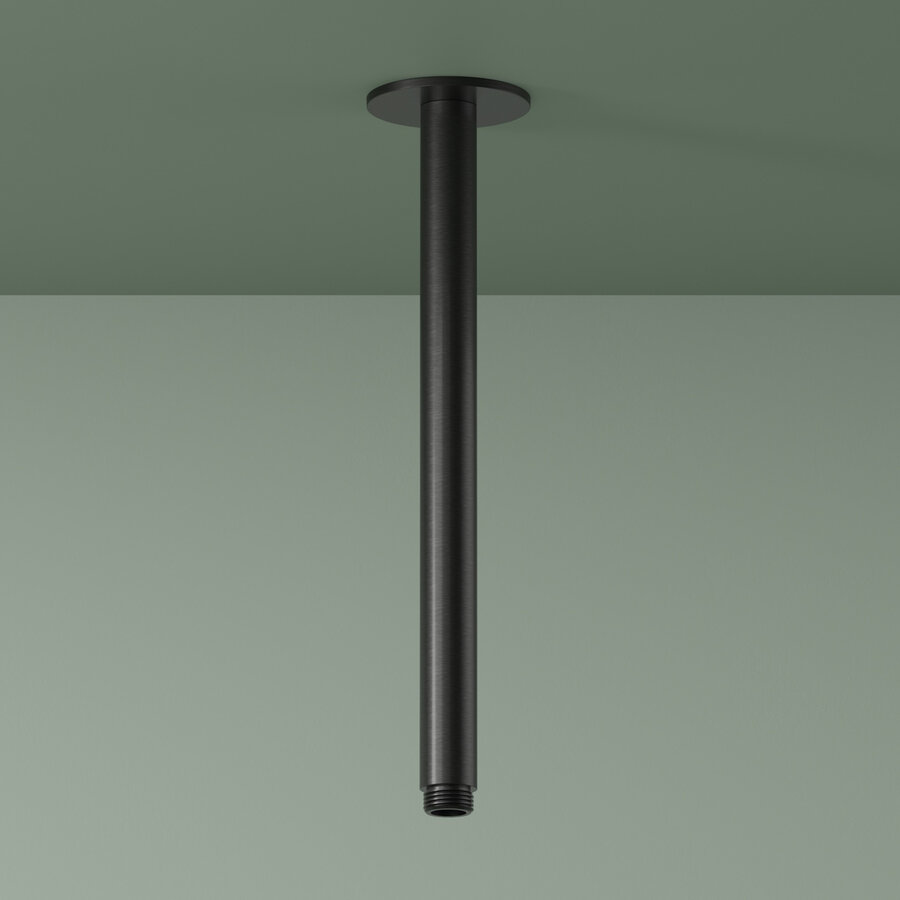 Plafondbuis Hotbath Ace 30 cm Geborsteld Zwart PVD