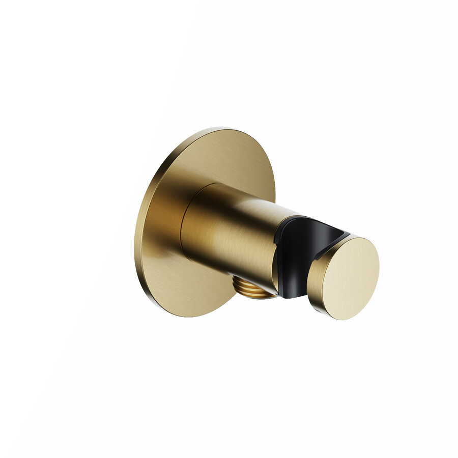 Wandsteun Met uitlaat Hotbath Ace Geborsteld Messing PVD