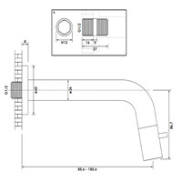 Inbouw Fonteinkraan Brauer Copper Edition Inkortbaar Koper Geborsteld PVD