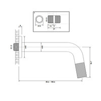 Inbouw Fonteinkraan Brauer Copper Carving Edition Inkortbaar Koper Geborsteld PVD