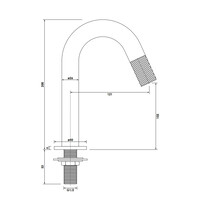 Opbouw Fonteinkraan Brauer Gold Carving Edition Met Gebogen Uitloop Goud Geborsteld PVD