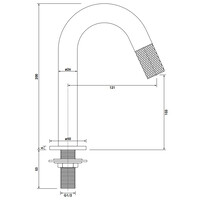 Opbouw Fonteinkraan Brauer Chrome Carving Edition Met Gebogen Uitloop Chroom
