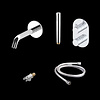 Sanilux Badset Sanilux Rubb Inbouw Met Thermostaat, Doucheslang en Handdouche Chroom
