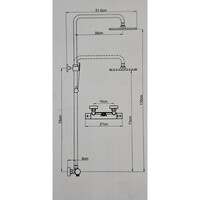 Doucheset Sanilux Rubb Opbouw Thermostatisch Rond Chroom