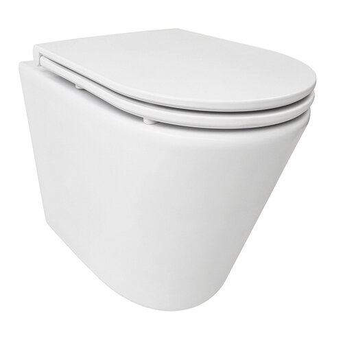 Vesta Rimless Wandcloset Tornado Wiesbaden Flush Mat Wit Met Flatline Toiletzitting Softclose En Quick Release Mat Wit 